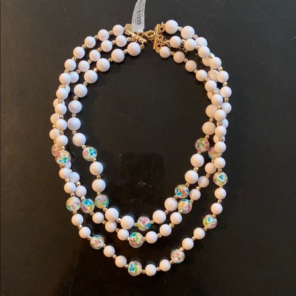 Floral 3 strand necklace